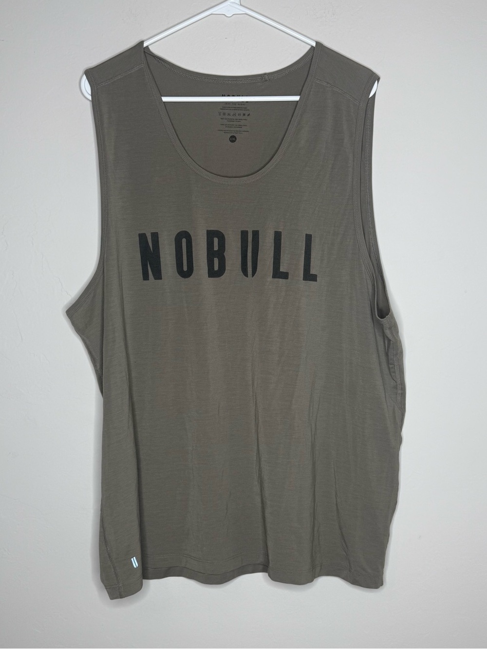 NOBULL Olive Green Men’s Tank Top with Black Logo